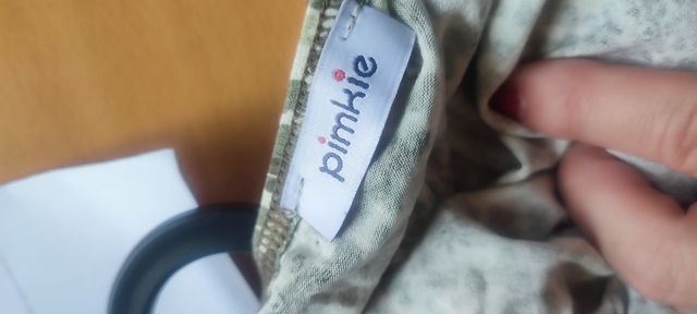 Top - Verde y blanco estampado