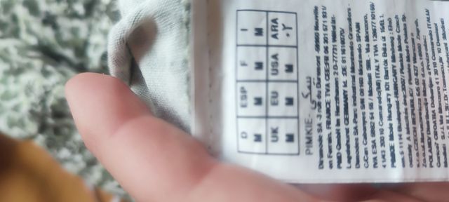 Top - Verde y blanco estampado