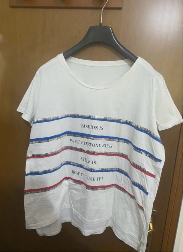 2 magliette fantasia: zebrate & paillettes