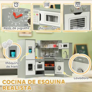Cocinita Infantil Madera Gris