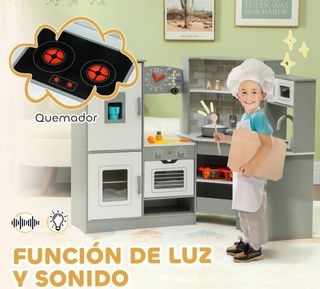 Cocinita Infantil Madera Gris