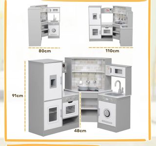 Cocinita Infantil Madera Gris