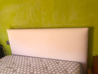 Cabezal cama blanco polipiel 150x110