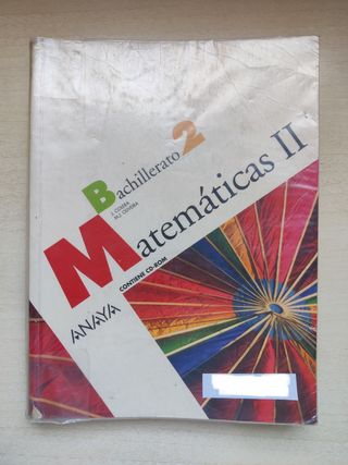 Libro Matemáticas II Anaya
