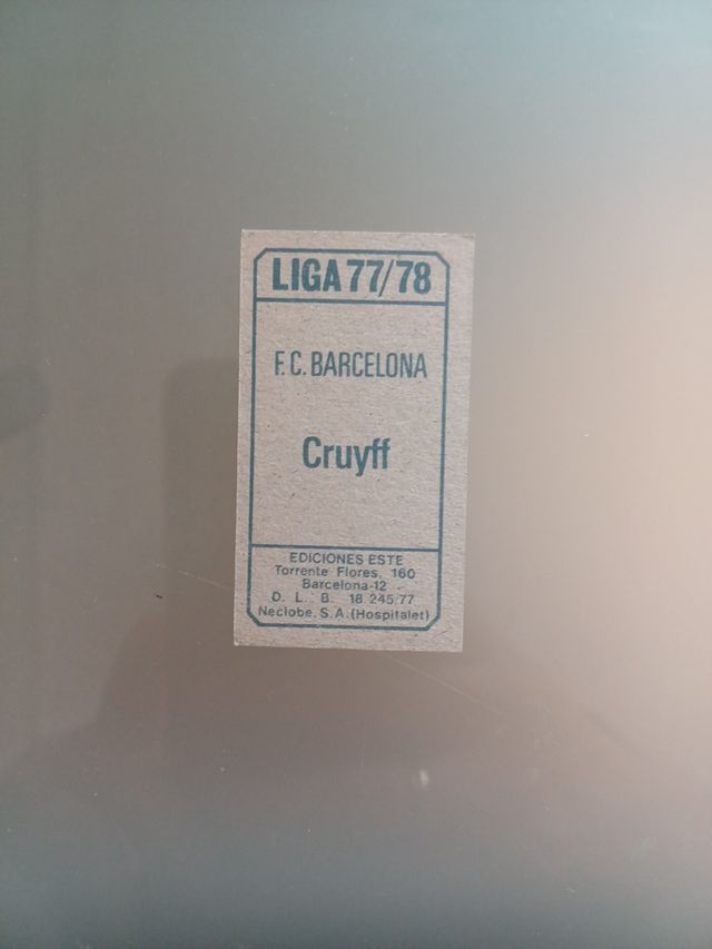 Cruyff - Liga 77/78 - F.C. Barcelona Liga Este