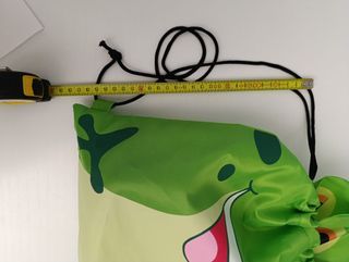 Zainetto rana + borraccia blu + poncho parapioggia