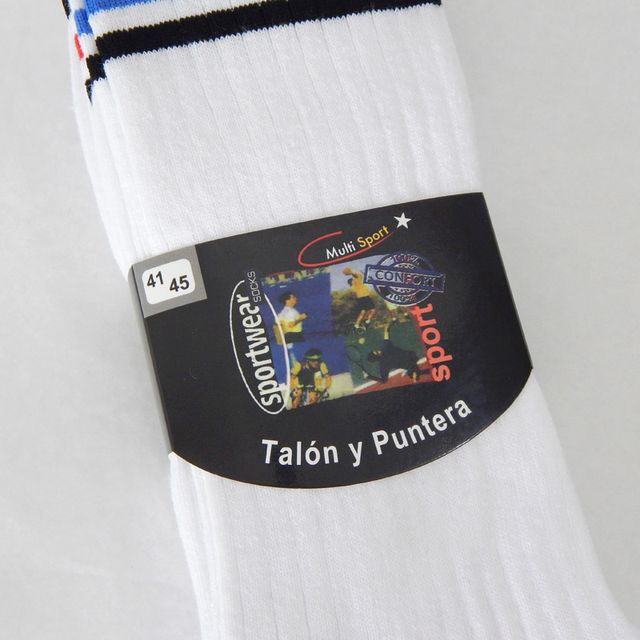 Pack 3 Calcetines Finos Unisex 41-45, Blanco/Negro