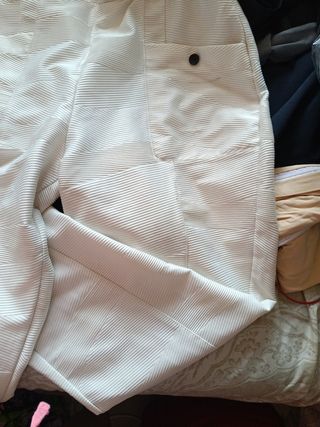 Pantalones blancos de vestir,talla grande