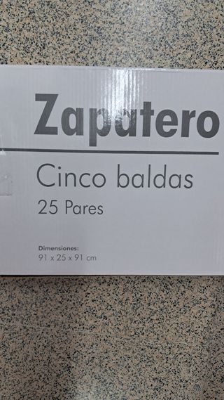 Zapatero metálico 5 baldas - 25 pares