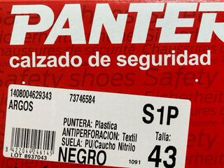 Calzado seguridad PANTER
Talla 43