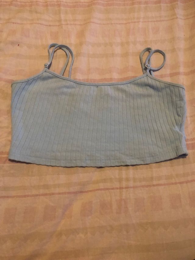 Top corto azul Shein - Tirantes