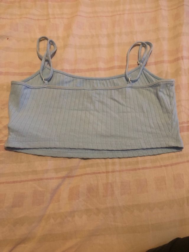 Top corto azul Shein - Tirantes