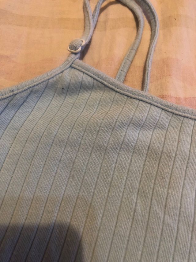 Top corto azul Shein - Tirantes