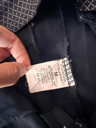 Pantaloni fantasia neri e blu