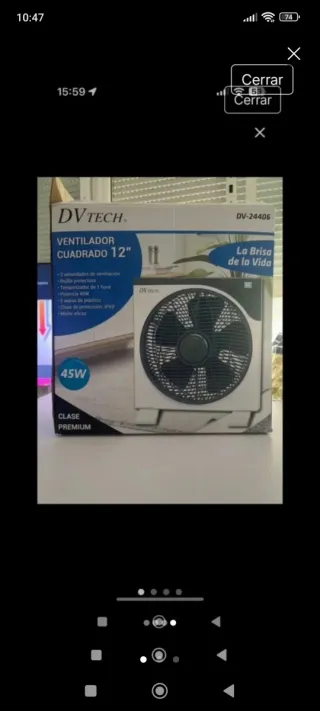 Ventilador con su caja Impecable,se envía bien pr