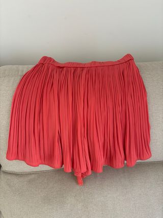 Shorts plisados Zara - coral