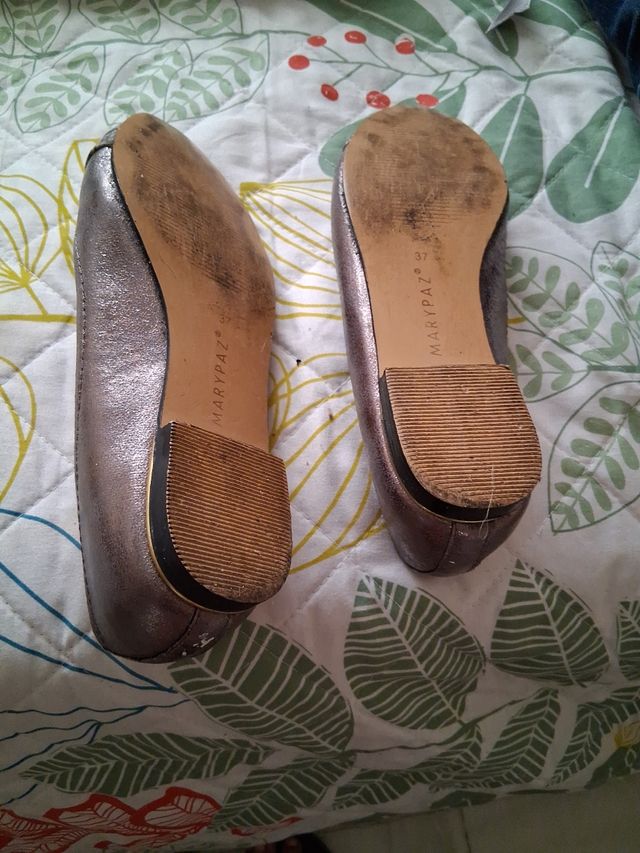 Zapatos planos plata