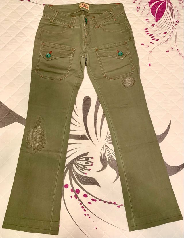 Vaqueros Lois gris mujer