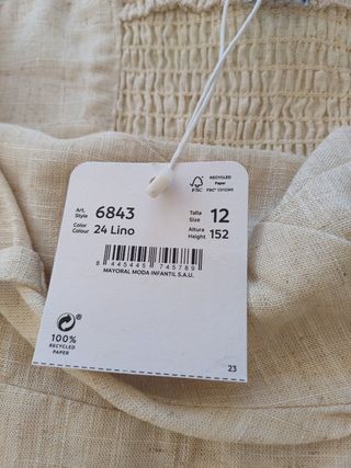 Mono lino beige niña