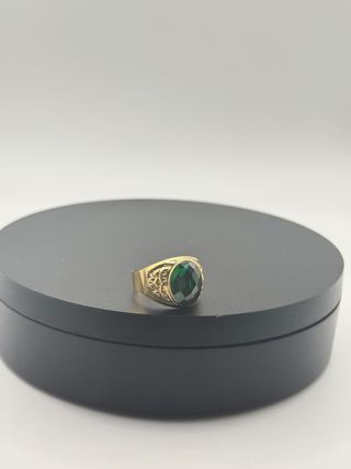 Ref239 Anillo de esmeralda de oro de 18k