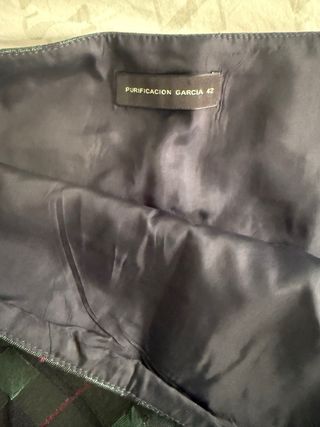 Falda Purificación García cuadros TALLA 42