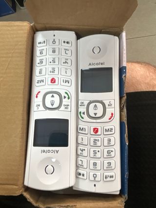 Teléfono inalámbrico Alcatel F530 dúo blanco/gris