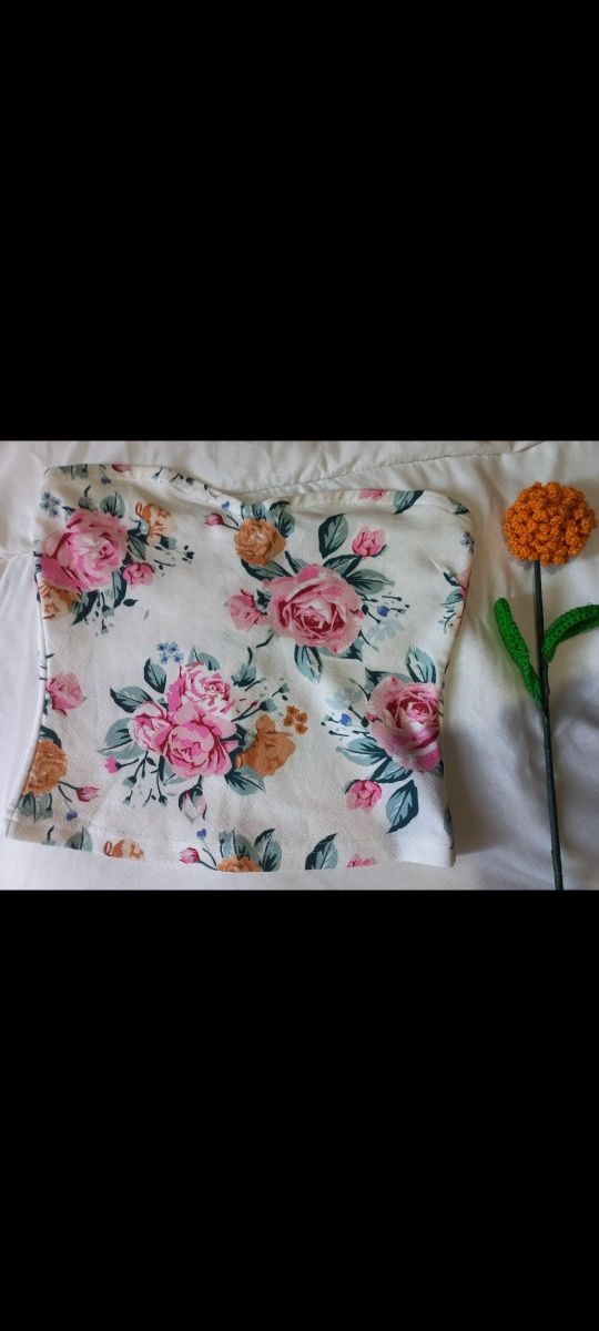 Top palabra honor flores - elástico