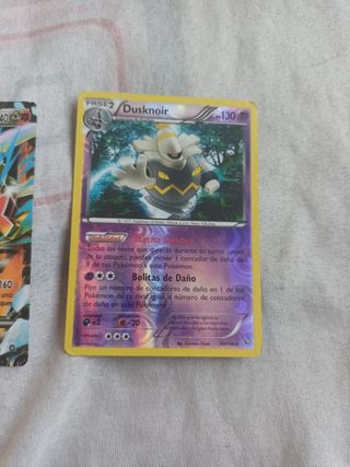 4 cartas Pokémon: Giratina, Steelix, Dusknoir, Lun