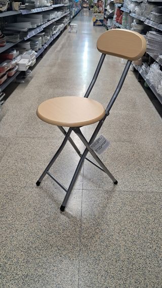 Silla Plegable Madera Metal