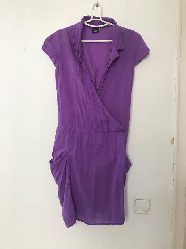 Vestido violeta  - Talla S/M hecho en india