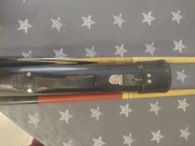 Tacos billar vintage + funda cuero