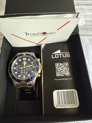 Reloj Lotus cronógrafo azul-oro