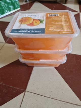 Calentador parafina + 3kg melocotón