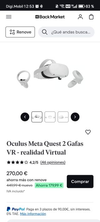 Oculus Quest 2 VR - como nuevo