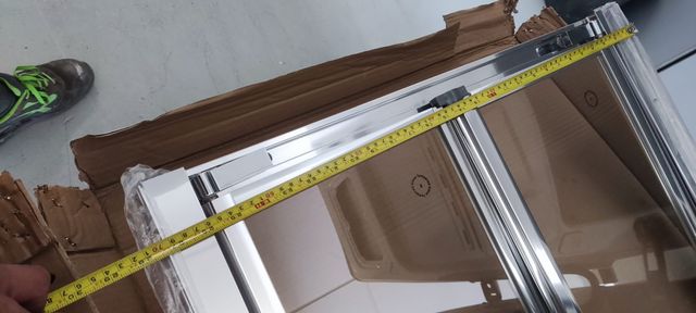 Mampara Ducha serigrafiada  Cristal 70cm Cromada