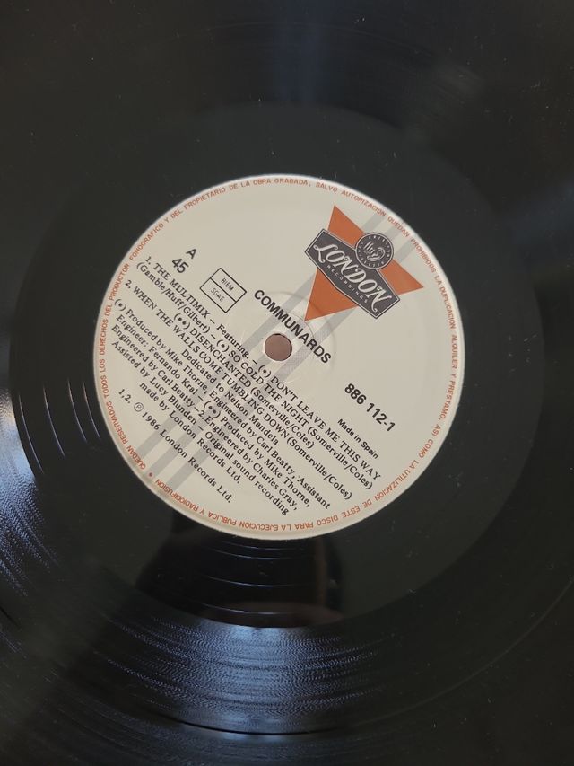 Communards - When The Walls Come Tumbling. Maxi