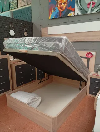 Canape Abatible Blanco - Madera DESDE