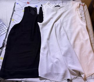 2 Blusas sin mangas - Blanco y Negro