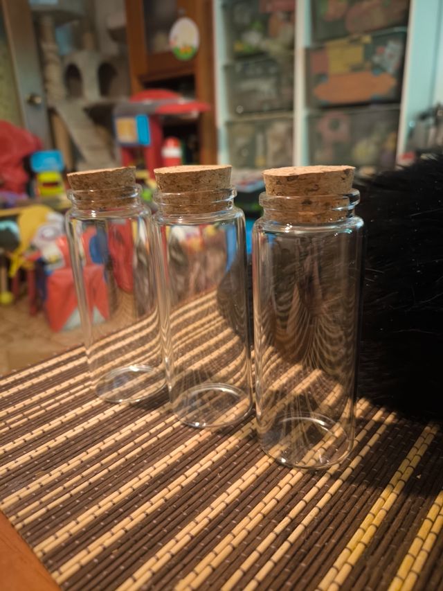 74 Mini Botellas Cristal Corcho