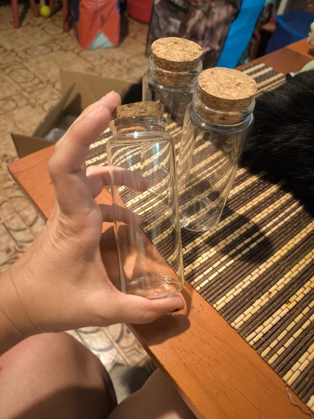 74 Mini Botellas Cristal Corcho