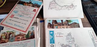 Lote de libros y laminas antiguas
