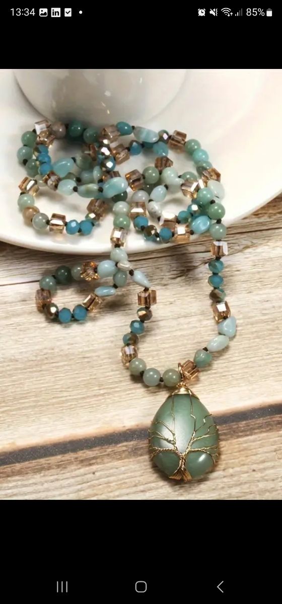 Collar Jade - Piedras azules y verdes