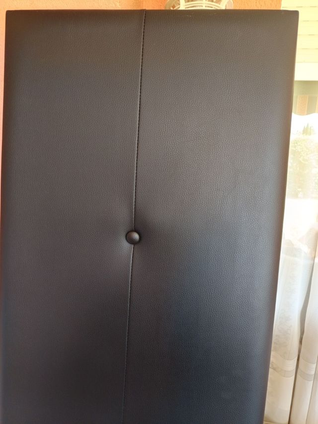 Cabecero curpiel negro