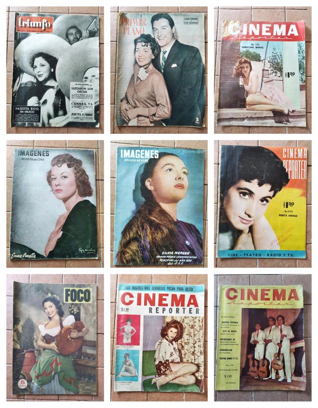 Lote 35 revistas de cine en español años 50