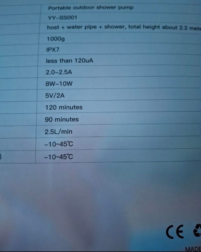 NUEVA‼️ Ducha Portátil Camping