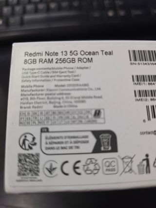 XIAOMI REDMI NOTE 13 5G 8GB 256GB BLUE