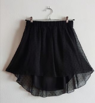 Falda negra tul