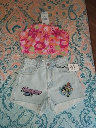 Conjunto top+shorts verano