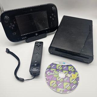 Wii U Black + Gamepad + Wiimote + Splatoon