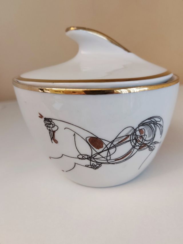 Juego té/café vintage animales